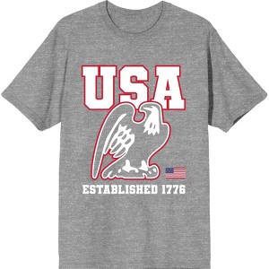 Americana Eagle USA Established 1776 Men's Crew Neck Short Sleeve Tee - 1 of 2