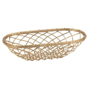 Jiallo Gold Metallic Oval basket 16 x 8.25" - 1 of 2