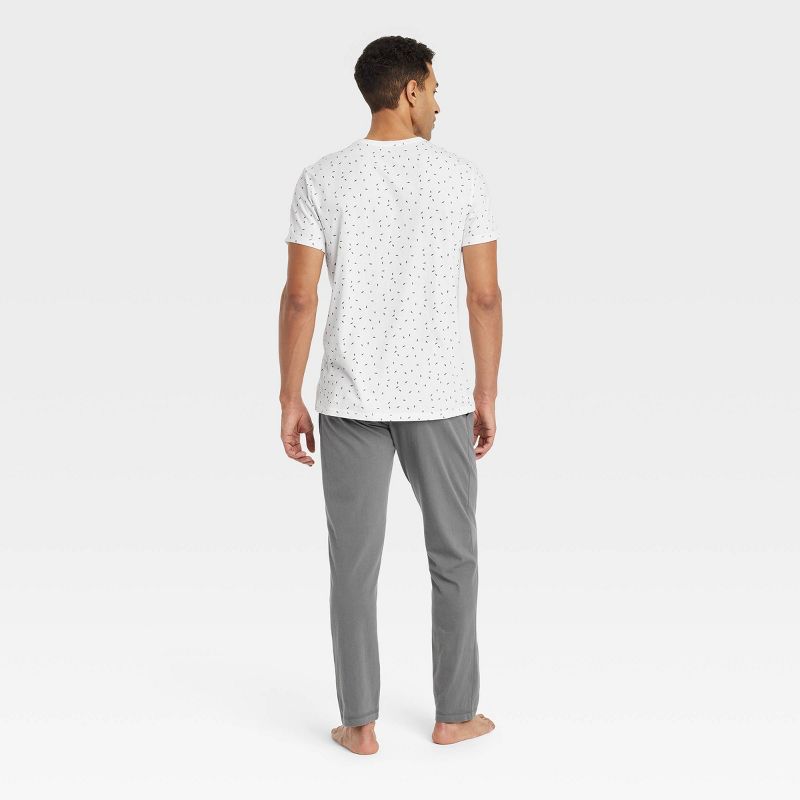 Men&#39;s 2pc Micro Knit Pajama Set - Goodfellow &#38; Co&#8482; White, 2 of 3