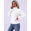 Womens Turtleneck Tops Mock Turtle Long Sleeve Shirts Fall Winter Warm UnderShirt Thermal Top Basic Layer - 2 of 4