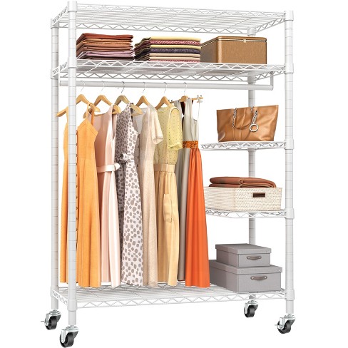 Heavy duty best sale rolling garment rack