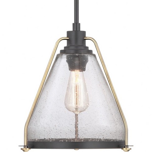 Progress Lighting, Range Collection, 1-Light Wall Sconce, Antique Bronze, Clear Seeded Glass Shade - image 1 of 4