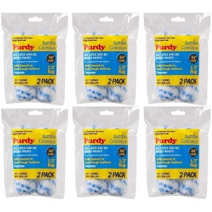 Genuine Purdy 6 Sets of Colossus Jumbo Mini 4-1/2" x 1/2" Nap 2 Pack Roller Covers 140624033-6PK - 1 of 3