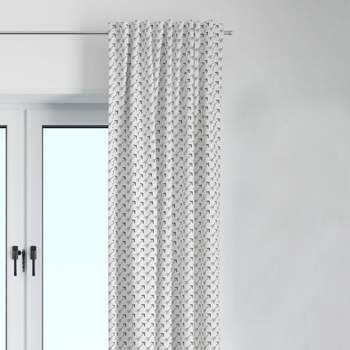 Bacati - Arrows Gray Cotton Printed Single Window Curtain Panel