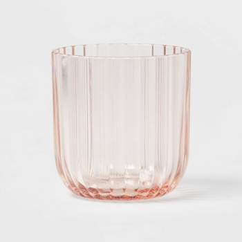 6.5oz Short Fluted Glass Tumbler Clear - Hearth & Hand™ with Magnolia