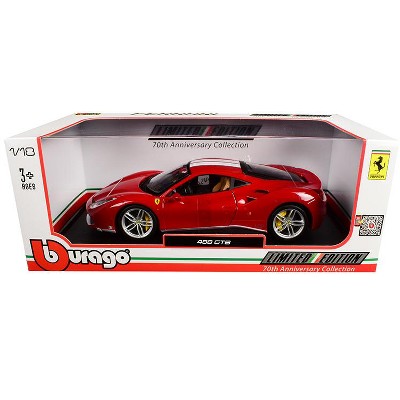 Ferrari 488 Gtb Red With White Stripes 70th Anniversary The Schumacher 118 Diecast Model Car By Bburago