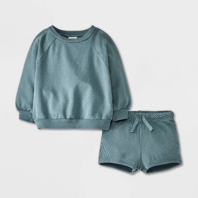 Baby Waffle Sweatshirt & Shorts Set - Cat & Jack™
