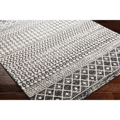 Reversible Round Gray Synthetic Stain-Resistant Rug
