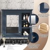 NicBex 30" Medicine Cabinet with Mirror,Wall Mounted Bathroom Storage Cabinet,Wall Cabinet with 3 Open Shelves,Over the Toilet Storage Cabinet - 4 of 4