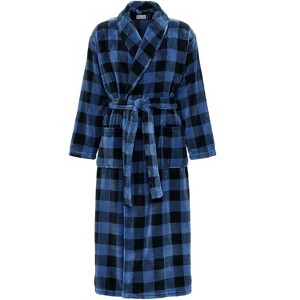 ADR Men's Ultra Plush Fleece Robe, Big and Tall Bathrobe - 1 of 4