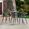 Modern Bar Stools 2 Packs - Sleek Metal Counter Height Stools 330Lbs Capacity, Waterproof for Kitchen/Patio - 3 of 4