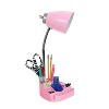 Gooseneck Organizer Desk Lamp with iPad Tablet Stand Book Holder and USB Port - LimeLights - 3 of 4