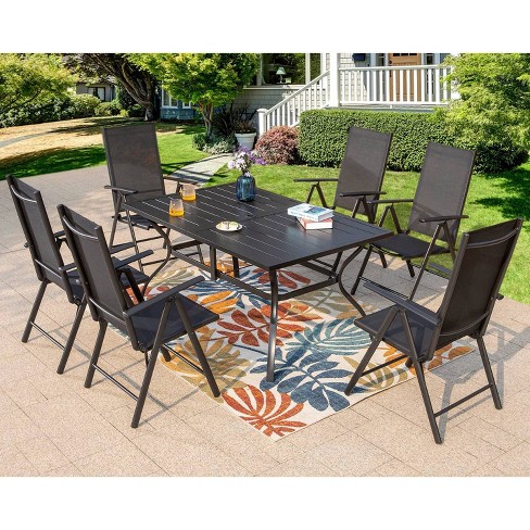 Folding table and discount chairs set outdoor