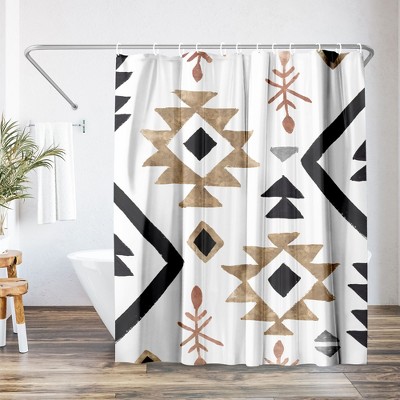 Americanflat 71" x 74" Shower Curtain, Rhythemics I by PI Creative Art