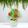 Unique Bargains Artificial Plants Plastic 3.15"x3.15"x4.33" 1 Pcs - 2 of 4
