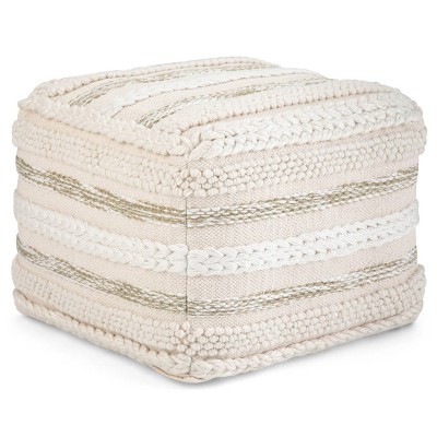 Silva Square Pouf Natural - WyndenHall
