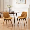 Art Leon Mid-century Modern Faux Leather Swivel Dining Chair, Set of 2 - 4 of 4