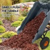 Heavy Duty Yard Cart - 800Lbs Capacity 4-Wheel Wheelbarrow w/10in All-Terrain Tires, 180 Rotating Handle (Gray) - 4 of 4