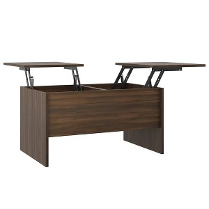 Clihome Modern Oak Coffee Table with Hidden Storage, Lift-Top Adjustable Design for Versatile Use & Style - 1 of 4
