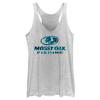 Women's Mossy Oak Blue Water Fishing Logo Racerback Tank Top