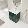 SEVOBAL Bathroom Vanities Freestanding Vanity 30 Inch with Resin Sink and Soft Close Doors for Bathroom, Dark Green, 29.5"*19.7"*35.4" - 2 of 4