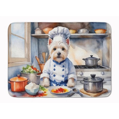 "Westie The Chef Memory Foam Kitchen Mat Machine Washable Anti-Fatigue Mat Cushion Comfort Bath Mat or Kitchen Rug "