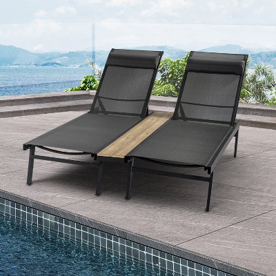 Lucas 76 long Adjustable Reclining Chaise Lounge Set (set Of 2) | Karat ...