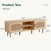 ChicFurnit Decorative Storage Cabinet Rattan TV Stand with Ample Storage for Living Room or Bedroom, 53.9"*13.8"*18.9" - 3 of 4