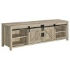 Sapphtopaz Farmhouse TV Stand for TVs Up to 80" with 2 Sliding Doors Distressed Pine Storage Cabinet with 2 Drawers,TV Stands for Living Room - 3 of 4