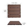DOMETOUR Wood Plastic Composite Deck Tiles, 20pcs, Rust/Water/Weather-Resistant, DIY, Indoor/Outdoor, Patios, Balconies, Decks, 12x12in, Light Coffee - 4 of 4