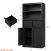 Bathroom Tall Bathroom Cabinet, Floor Storage Cabinet w/ Doors & 2 Drawers, 51" H Tall Organizer Cabinet Freestanding - 2 of 4