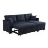 81.50" Upholstered Convertible L-Shaped Sleeper Sectional Sofa with Pull-Out Bed, USB & Type-C Charging Ports, Reversible Storage Chaise - 2 of 4