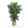 Nearly Natural 6.5-ft Golden Cane Artificial Palm Tree in Handmade Natural Cotton Multicolored Woven Planter - 2 of 4