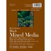 Strathmore 400 Series Mixed Media Pad, Black, Glue Binding, 15 Sheet, 6x8 inch, Pack of 3 - 2 of 2