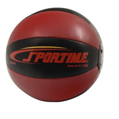 Sportime Strength Medicine Ball, 4-1/2 Pounds, Red and Black