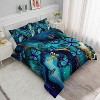 Boersma 3D Blue Butterflies Comforter Set Golden Full Comforter Set Set 1 Quilt and 2 Pillowcases All Season - 4 of 4