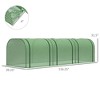 Mini Greenhouse With Roll-Up Zippered Doors, Steel Frame, UV Waterproof Cover, Portable Outdoor Tunnel Green House For Herbs, Flowers, Seedlings - 4 of 4