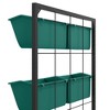 Resenkos 3-Tier Hanging Planter with 6 Pots for Indoor and Outdoor Use, Wall Planter, Self Draining & Wall Mounted, Green - 3 of 4