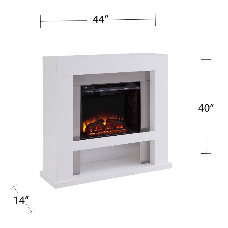 Lockman Stainless Steel Fireplace White - Aiden Lane, 3 of 12