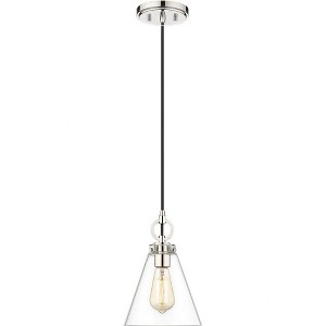 Harper 8" Steel Pendant Light - Dimmable, 1 Bulb, Transitional Design for Any Room - 1 of 4