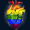 Adult Design By Humans Rainbow Heart Love Pride By Belugastore Tank Top - 2 of 2