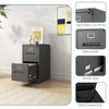 KWPZQEB File Cabinet, Locking Filing Cabinet, Metal Vertical Filing Cabinets for Home Office Organizer Letters/Legal/A4, Space-Saving Design - 4 of 4