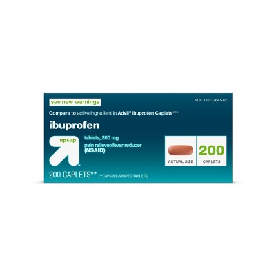 Ibuprofen (NSAID) Pain Reliever & Fever Reducer Caplets - 200ct - up & up™