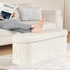 Itopfox Velvet Ottoman Bench with Hidden Storage, Tufted Foot Rest Stool for Living Room, Soft Upholstered Seat, Modern Stylish Design - 4 of 4