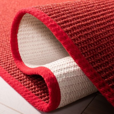 Handmade Reversible Red Wool Cotton Silk 8' x 10' Rug