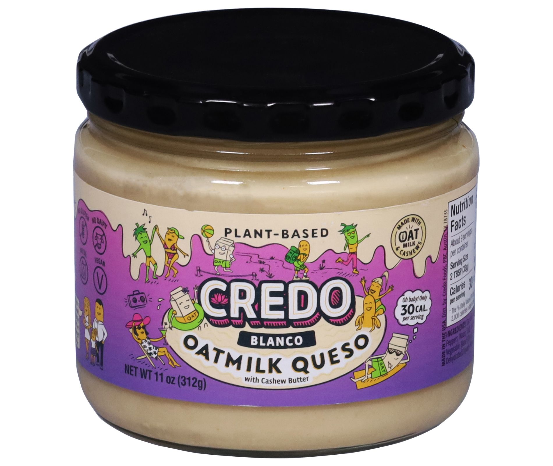Credo Foods Oatmilk Queso Blanco Plant-Based - Case of 6/11 oz
