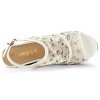 Allegra K Women's Open Toe Platform Heel Lace Wedges Sandals - 4 of 4