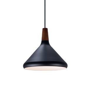 Maxim Lighting Nordic 1 - Light Pendant in  Walnut/Black - 1 of 4