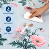 Floral Rugs for Living Room Bedroom Soft Washable Rug Scalloped Edge Plaid Pattern Area Rug Non-Slip Low Pile Rug - 4 of 4
