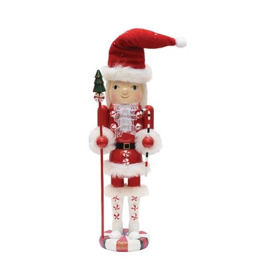 Northlight 18.5" Red and White Mrs. Claus Christmas Nutcracker